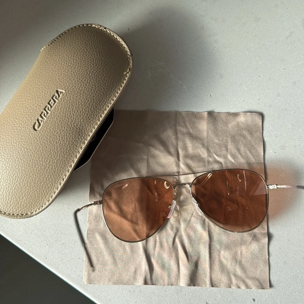 Carrera Aviator Sunglasses with Gold Frame